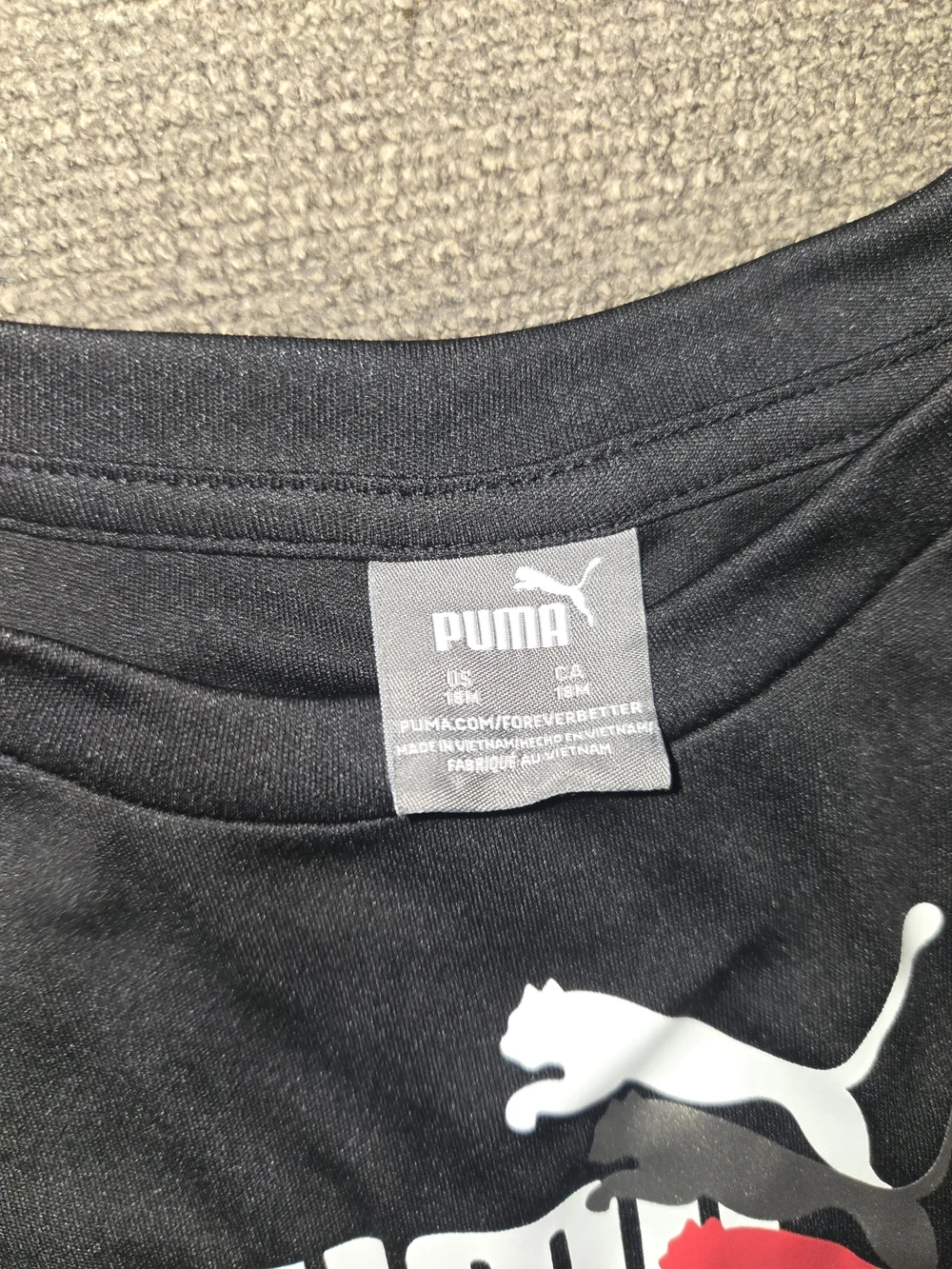 Puma Kids Black and Red Athletic Matching Set - Picture 4 of 5